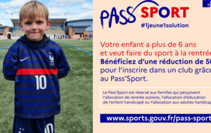 PASS'SPORT : Aide de 50€ sur le Prix de la licence